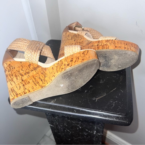Steve Madden Basket Weave Wedges • Sz 6.5 • Wraps Around Ankle • Beige/Tan • EUC - Picture 11 of 17